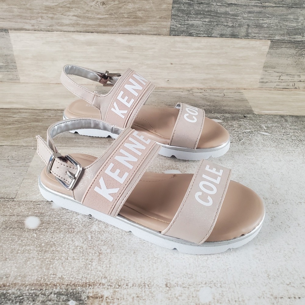 Kenneth Cole Youth Sandals Sz 13 Blush Buckle Slingback Open Toe